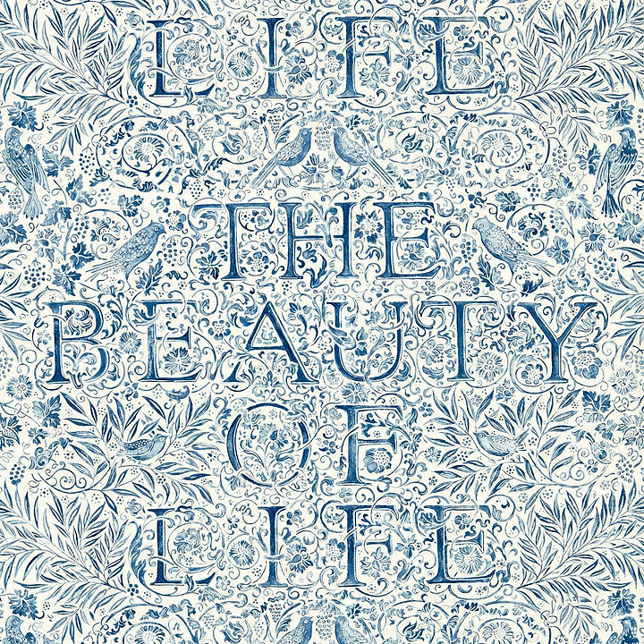 SALE The Beauty of Life-behang-Tapete-Morris & Co-Indigo-Rol-217190-Selected Wallpapers