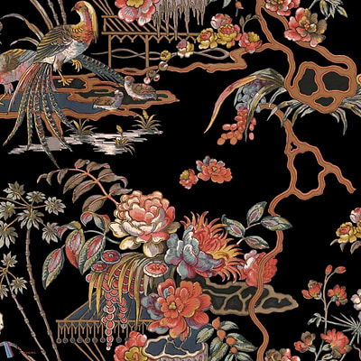 Sacred Pheasants-Coordonne-behang-tapete-wallpaper-Onyx-Non Woven-Selected-Wallpapers-Interiors