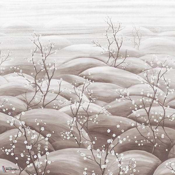 Sakura behang-Masureel-Silver-Paneel A-260 cm-Selected Wallpapers-Interiors