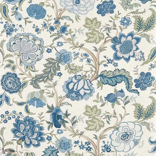 Salisbury behang-Sanderson-Tetbury Blue-Rol-Selected Wallpapers-Interiors