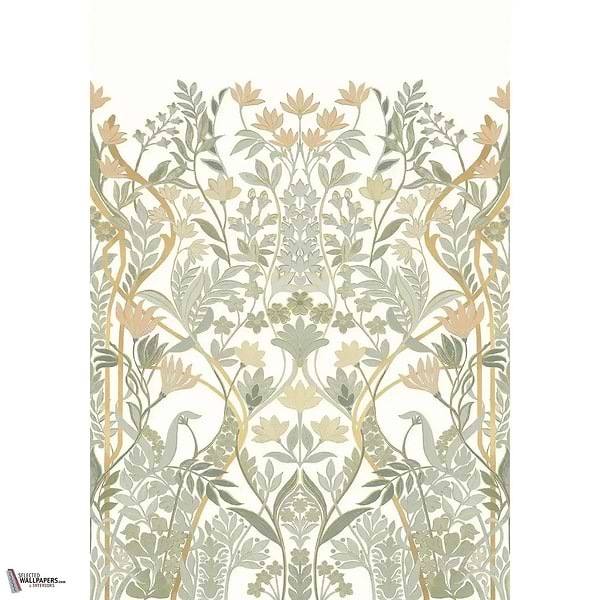 Salon des Miroirs behang-Casamance-Ivoire/Dore-Set-Selected Wallpapers-Interiors
