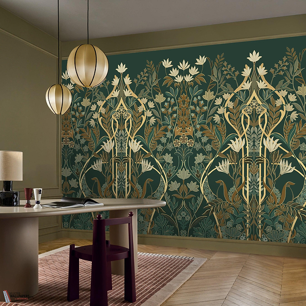 Salon des Miroirs behang-Casamance-Selected Wallpapers-Interiors