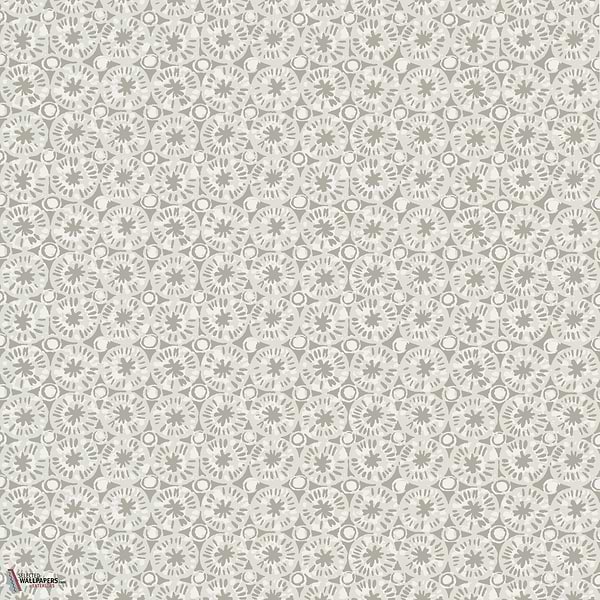 Sand dollar behang-Thibaut-Pearl and charcoal-Rol-Selected Wallpapers-Interiors