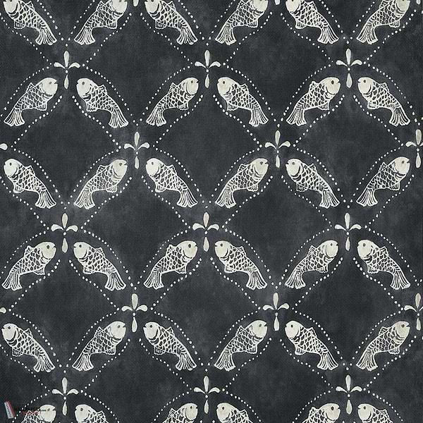Santorini behang-Thibaut-Black-Rol-Selected Wallpapers-Interiors