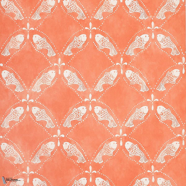 Santorini behang-Thibaut-Coral-Rol-Selected Wallpapers-Interiors