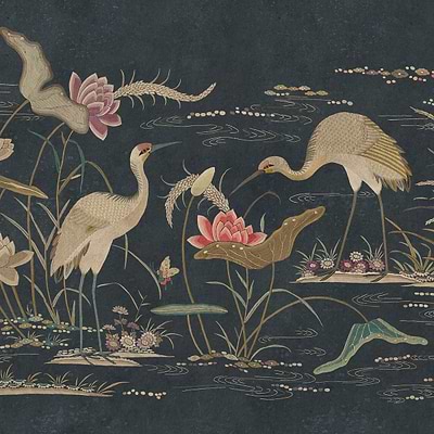 Seabirds wallpaper-Sandberg-Dark Blue-Mattic-M2-Selected Wallpapers-Interiors