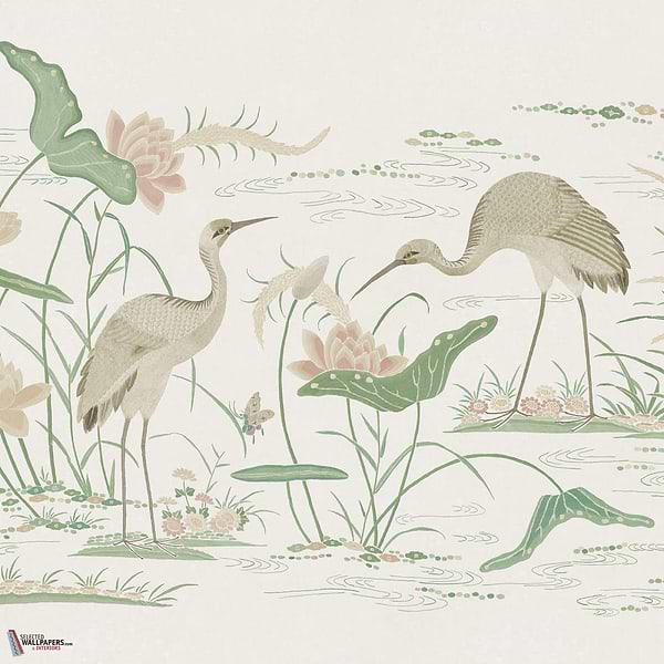 Seabirds wallpaper-Sandberg-Green-Mattic-M2-Selected Wallpapers-Interiors