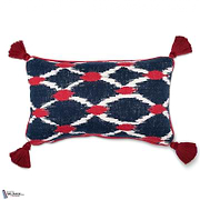 Seebensee Kussen-Kussen-Mind the Gap-Kissen-Cushion-Blue/Red-50 x 30 cm-Selected Interiors