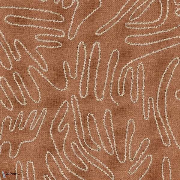 Silvara behang-Casamance-Orange Terrex Naturel-Rol-Selected Wallpapers-Interiors