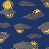 Soli e Nuvole-behang-Tapete-Cole & Son-Yellow & Blue-Rol-123/2006-Selected Wallpapers