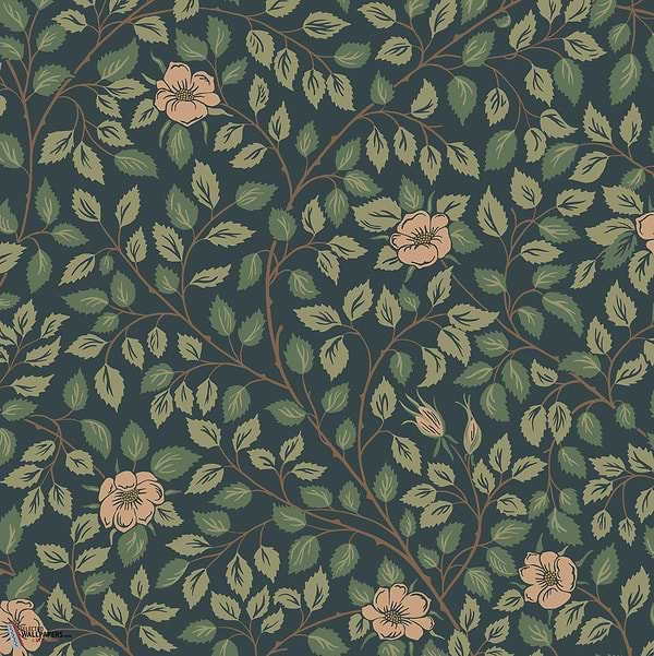 Solliden behang-Sandberg-Midnight blue-Rol-Selected Wallpapers-Interiors