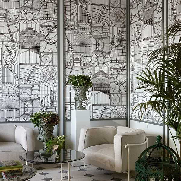 Sous la Verrière wallpaper-Pierre Frey-Selected Wallpapers-Interiors