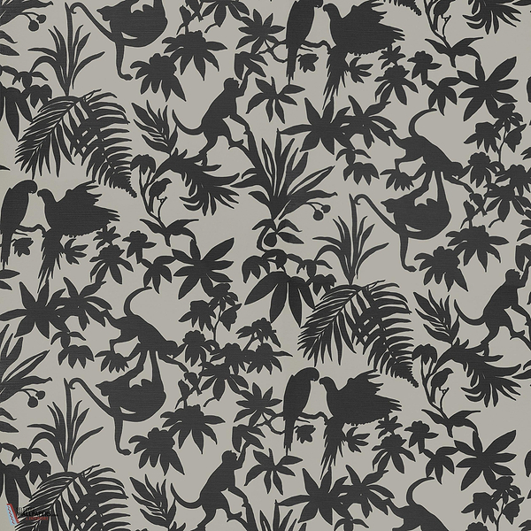 St. Kitts behang-Thibaut-Black and tan-Rol-Selected Wallpapers-Interiors