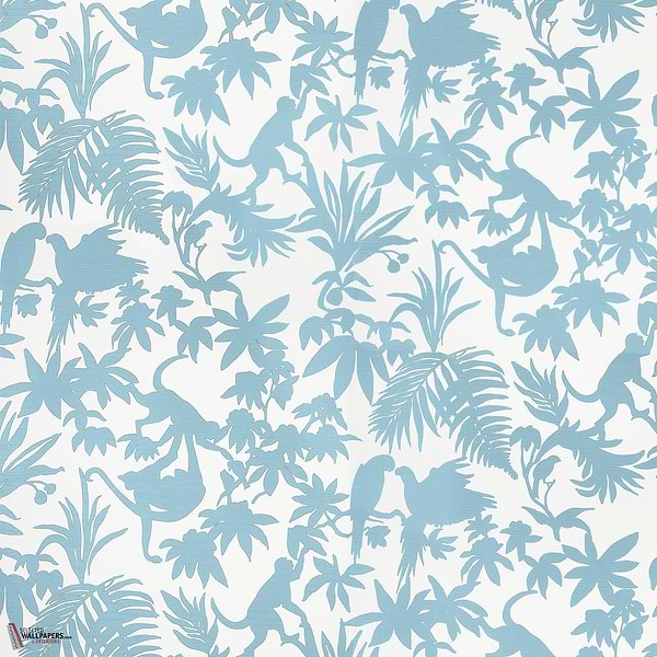 St. Kitts behang-Thibaut-Blue-Rol-Selected Wallpapers-Interiors