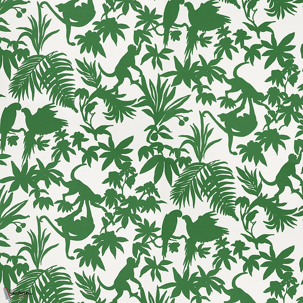 St. Kitts behang-Thibaut-Green-Rol-Selected Wallpapers-Interiors