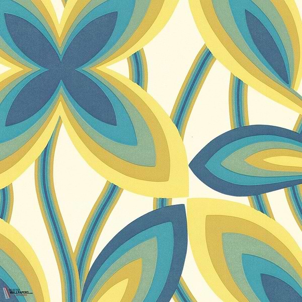 Starflower behang-Little Greene-Selected Wallpapers-Interiors