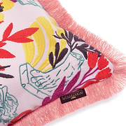 Statuario Embroidered kussen-Mind the Gap-Fucsia/White-50 x 50 cm-Selected-Wallpapers-Interiors