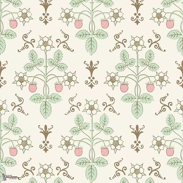 Strawberry behang-Cole & Son-Blush & Mint on Pastel-Rol-Selected Wallpapers-Interiors