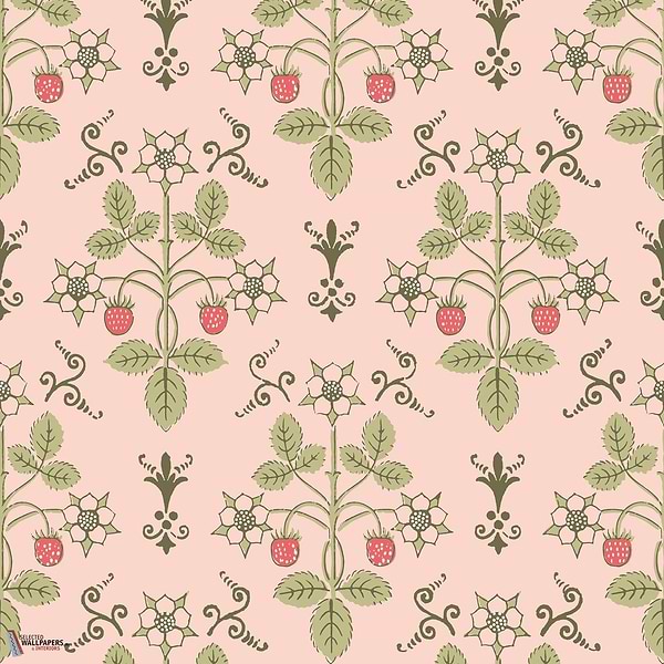 Strawberry behang-Cole & Son-Chelsea Pink-Rol-Selected Wallpapers-Interiors