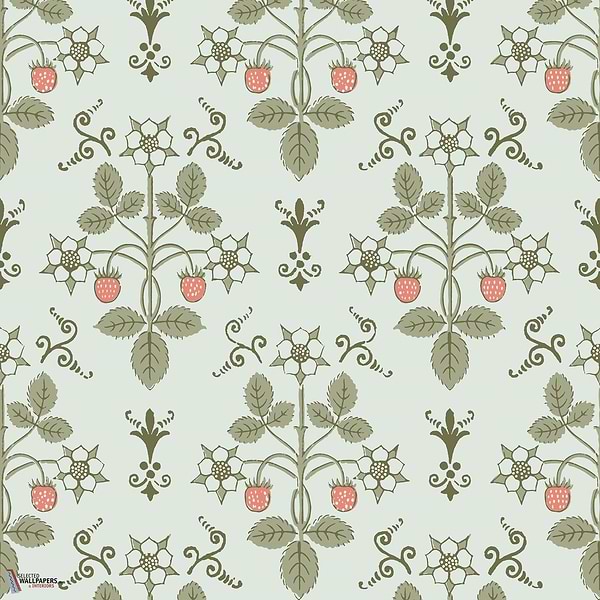 Strawberry behang-Cole & Son-Duck Egg-Rol-Selected Wallpapers-Interiors