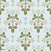 Strawberry behang-Cole & Son-Olive on Blue-Rol-Selected Wallpapers-Interiors