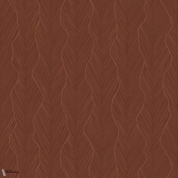 Strie behang-Casamance-Bordeaux/Cuivre-Rol-Selected Wallpapers-Interiors