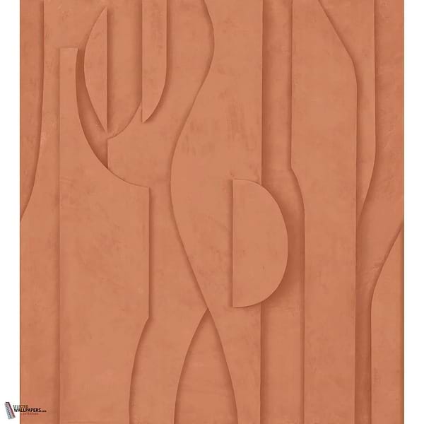 Stuc behang-Casamance-Terre de Sienne-Set-Selected Wallpapers-Interiors