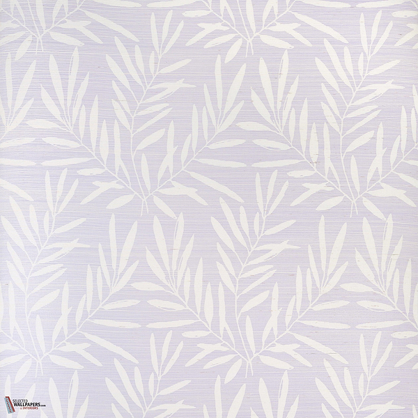 Summer leaves behang-Thibaut-Lavender-Rol-Selected Wallpapers-Interiors
