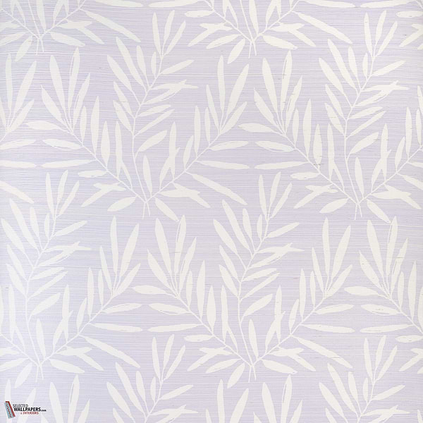 Summer leaves behang-Thibaut-Lavender-Rol-Selected Wallpapers-Interiors