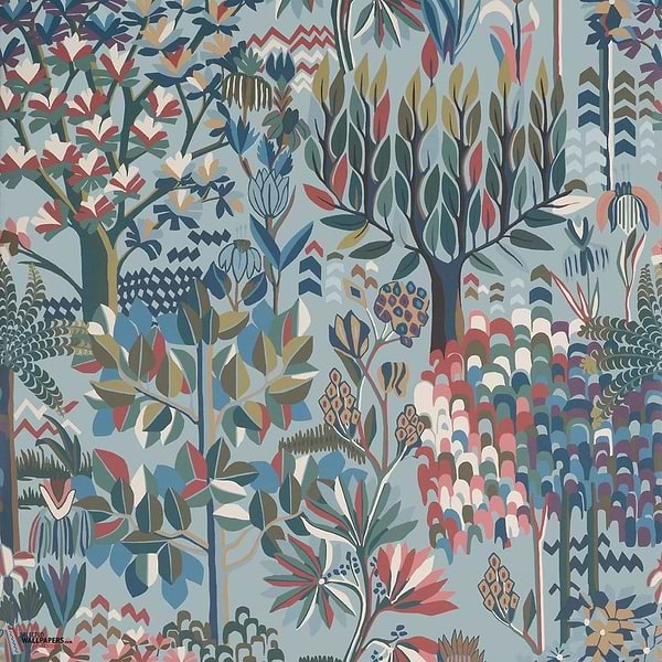 Alpine behang-Thibaut-Spa Blue-Rol-Selected Wallpapers-Interiors