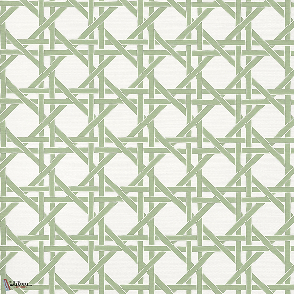Canary trellis behang-Thibaut-Willow-Rol-Selected Wallpapers-Interiors