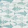 Batik fish behang-Thibaut-Spa blue-Rol-Selected Wallpapers-Interiors