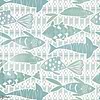 Batik fish behang-Thibaut-Spa blue-Rol-Selected Wallpapers-Interiors