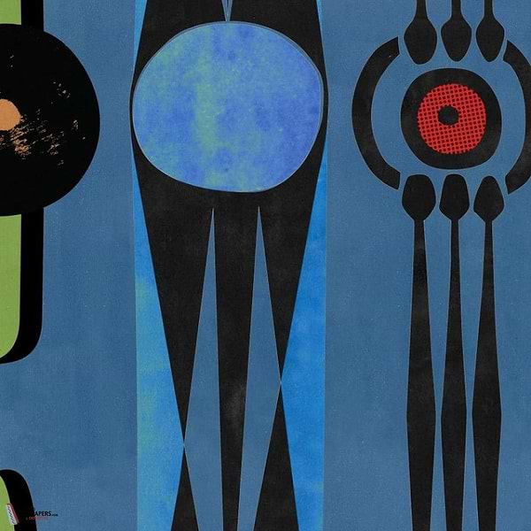 Take Five behang-Mind the Gap-Azure-Rol-Selected Wallpapers-Interiors