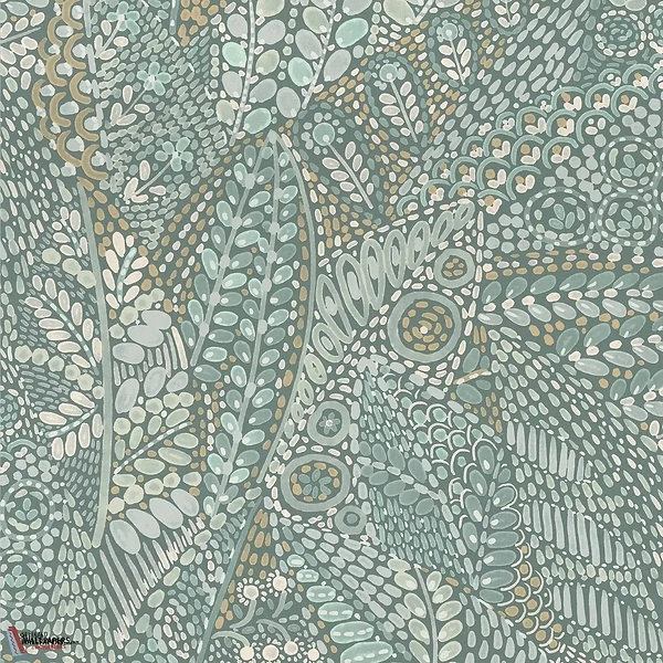 Talavera-Casamance-wallpaper-behang-Tapete-wallpaper-Celadon/Amande-Rol-Selected Wallpapers