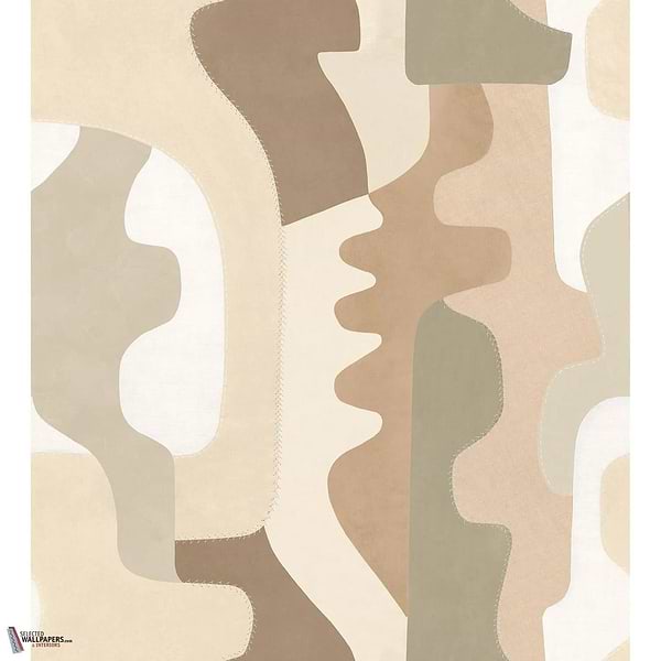 Tannea behang-Casamance-Sable/Lichen-Set-Selected Wallpapers-Interiors