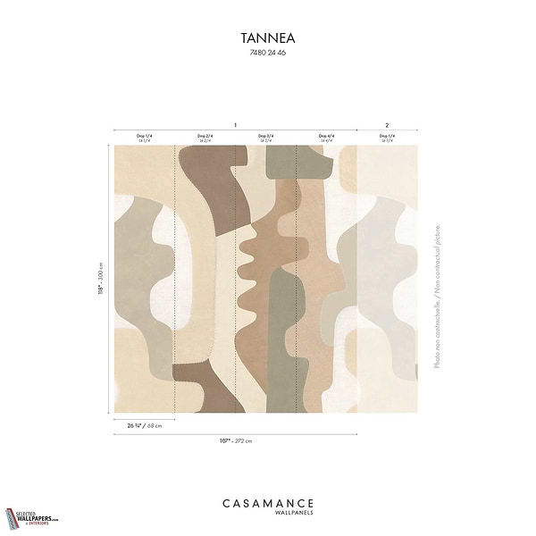 Tannea behang-Casamance-Selected Wallpapers-Interiors