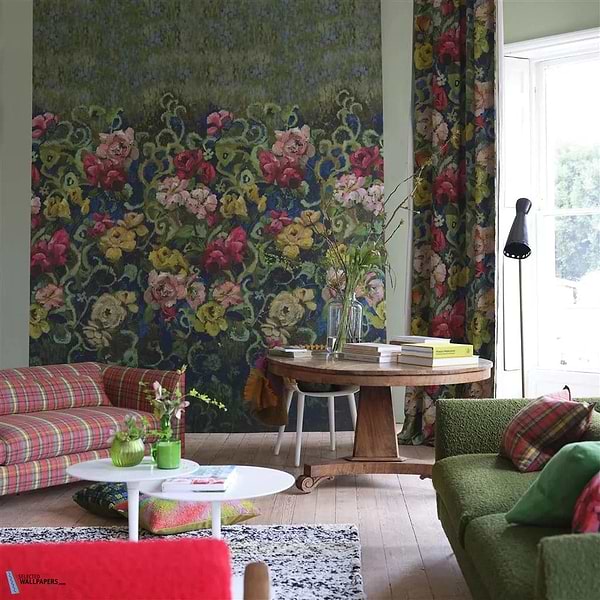 Tapestry Flower-behang-Tapete-Designers Guild-Selected Wallpapers