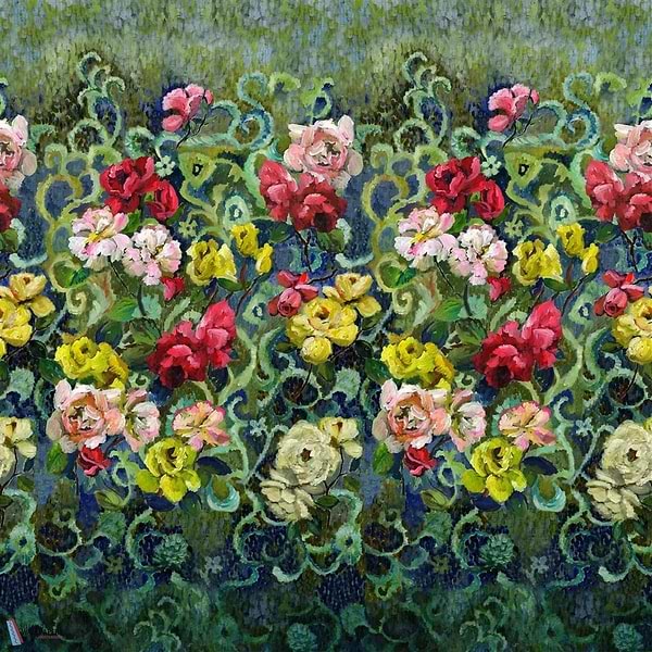 Tapestry Flower-wallpaper-Designers Guild-Vintage-Set-PDG1153/01-Selected Wallpapers