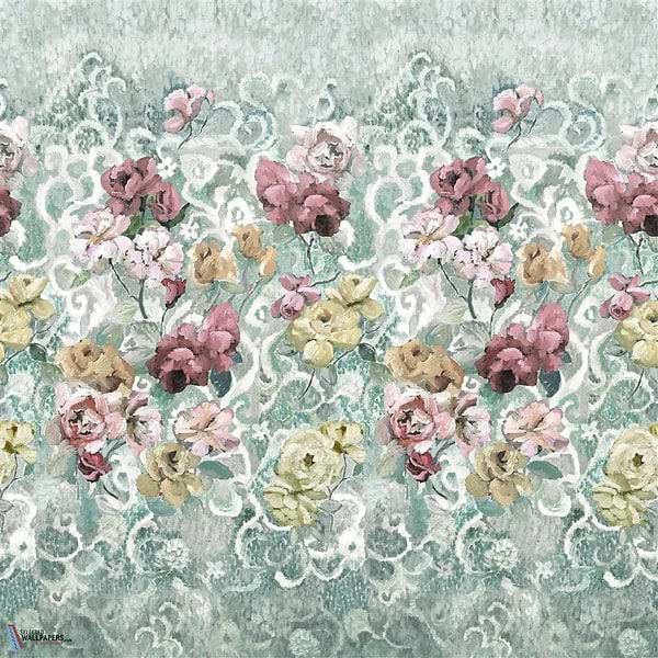 Tapestry Flower-wallpaper-Designers Guild-Eau de Nil-Set-PDG1153/03-Selected Wallpapers