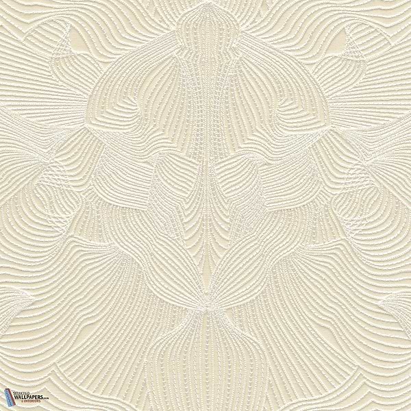 Techno Bee Embroidered-Moooi-behang-tapete-wallpaper-Ivory-Meter (M1)-Selected-Wallpapers-Interiors
