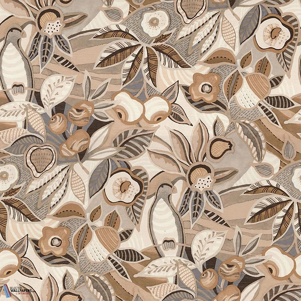 Tehuana-Casamance-wallpaper-behang-Tapete-wallpaper-Marron Glace/Mordore-Rol-Selected Wallpapers