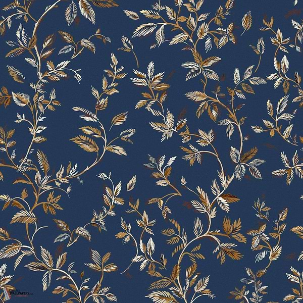 Tenango behang-Coordonne-Indigo-Rol-Selected Wallpapers-Interiors