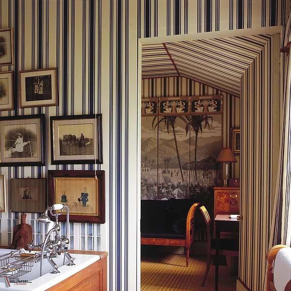 Tented Stripe behang-Behang-Farrow & Ball-Selected Wallpapers &amp; Interiors