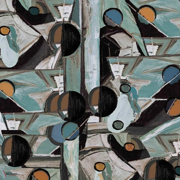 The Abby behang-behang-Daisy James-Blue-Vinyl-M2-Selected Wallpapers &amp; Interiors