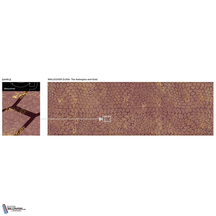 The Aubergine and Gold behang-behang-Daisy James-Selected Wallpapers &amp; Interiors