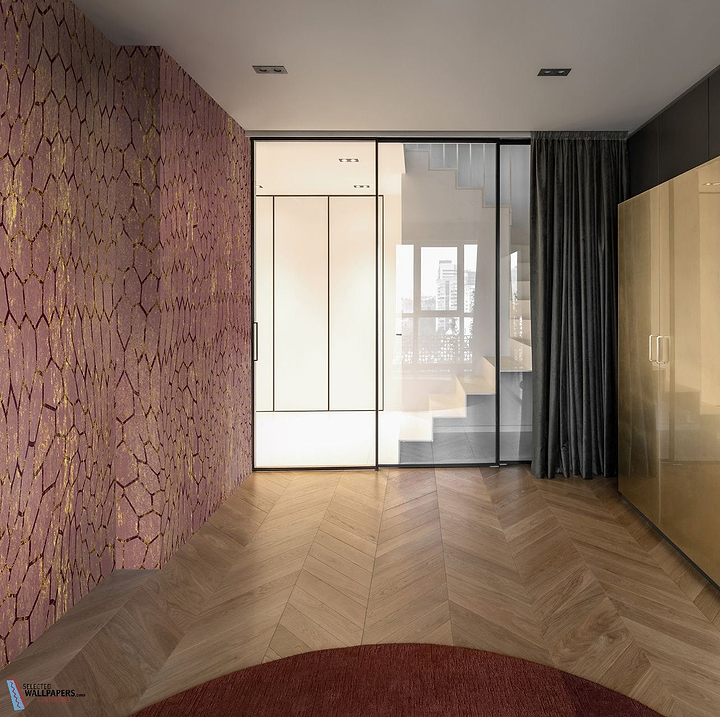 The Aubergine and Gold behang-behang-Daisy James-Selected Wallpapers &amp; Interiors
