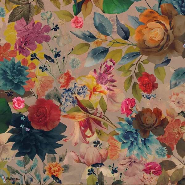 The Floret behang-behang-Daisy James-Multicolor-Vinyl-M2-Selected Wallpapers & Interiors