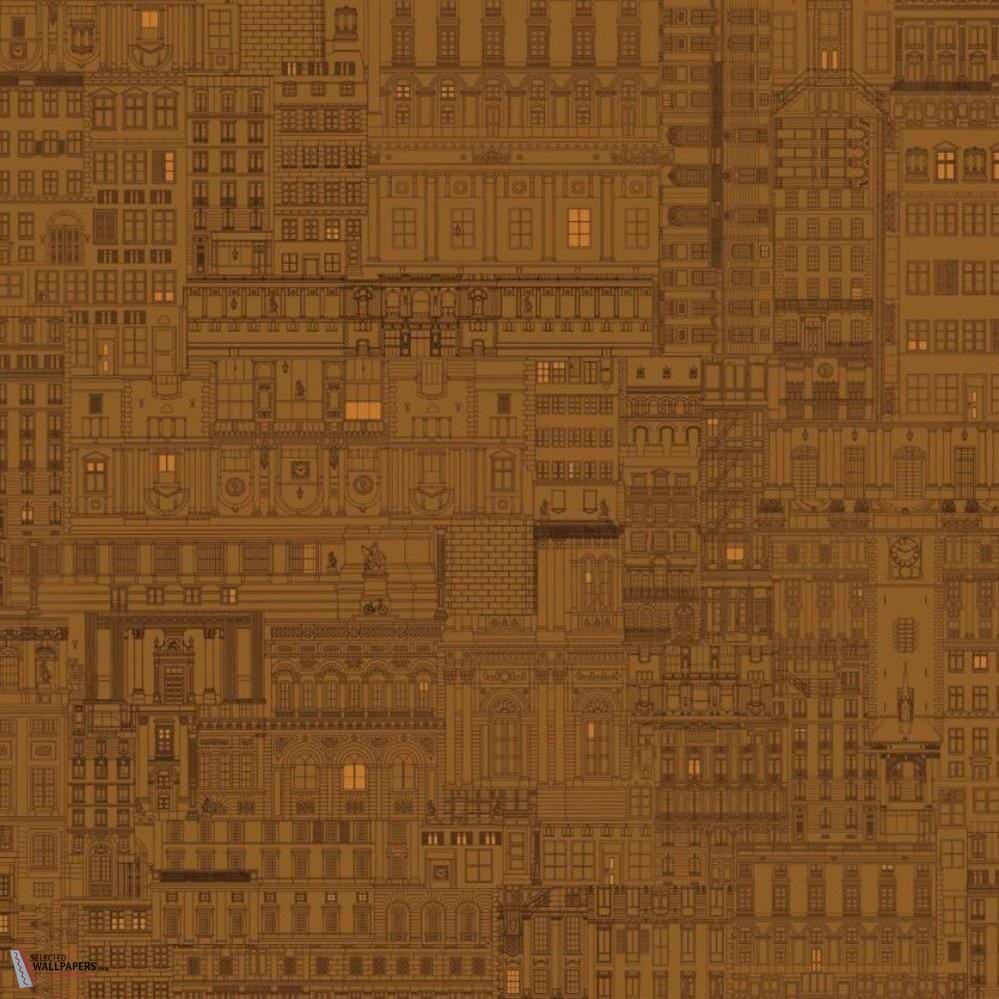 The Grid behang-Daisy James-Vinyl-M2-Brown-Selected Wallpapers-Interiors