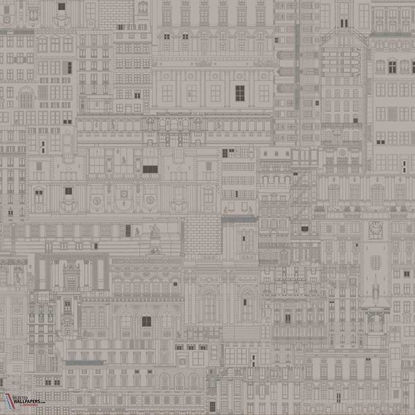 The Grid wallpaper-Daisy James-Vinyl-M2-Grey-Selected Wallpapers-Interiors